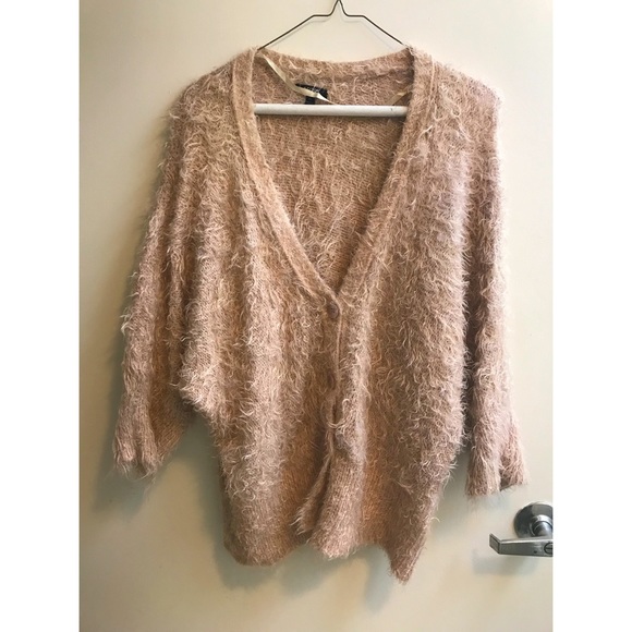 Nasty Gal Sweaters - SALE Oversized Fuzzy Pink Cardigan